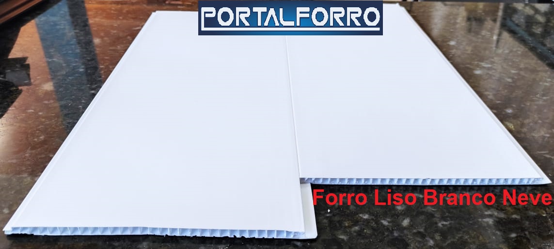 Forro Pvc Liso 200mm Branco Neve