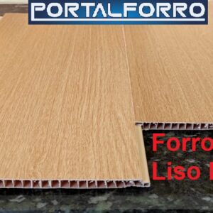 Forro Pvc Liso 200mm Madeirado Nogueira