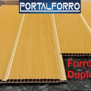 Forro Pvc Duplo 200mm Madeirado Cerejeira