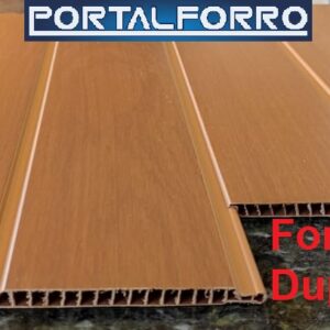 Forro Pvc Duplo 200mm Madeirado Mogno