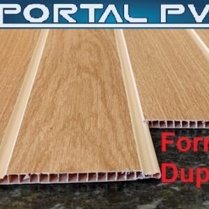 Forro Pvc Duplo 200mm Madeirado Nogueira