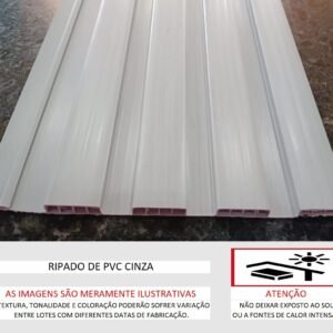 Revestimento Ripado de PVC Cinza