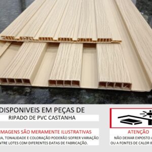 Revestimento Ripado de PVC Castanha